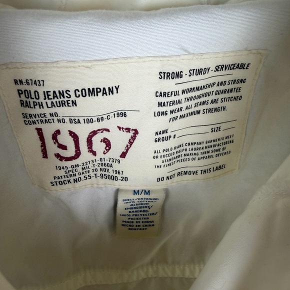 🆕Men’s Polo Jeans Co by Ralph Lauren white jacket - Picture 2 of 4